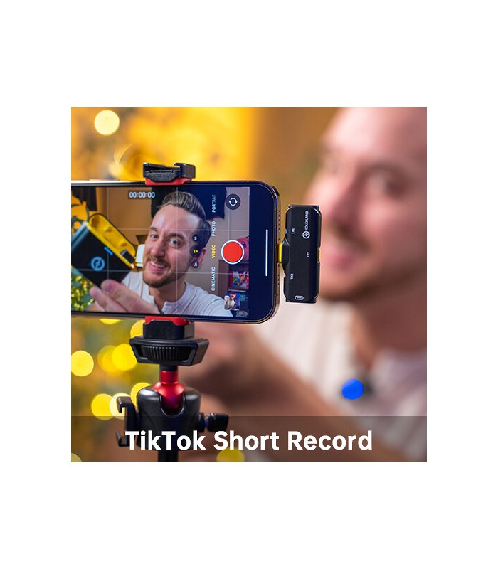 میکروفون یقه‌ای لایتنینگ هالی‌لند مدل Hollyland LARK C1 DUO for iOS | رنگ مشکی