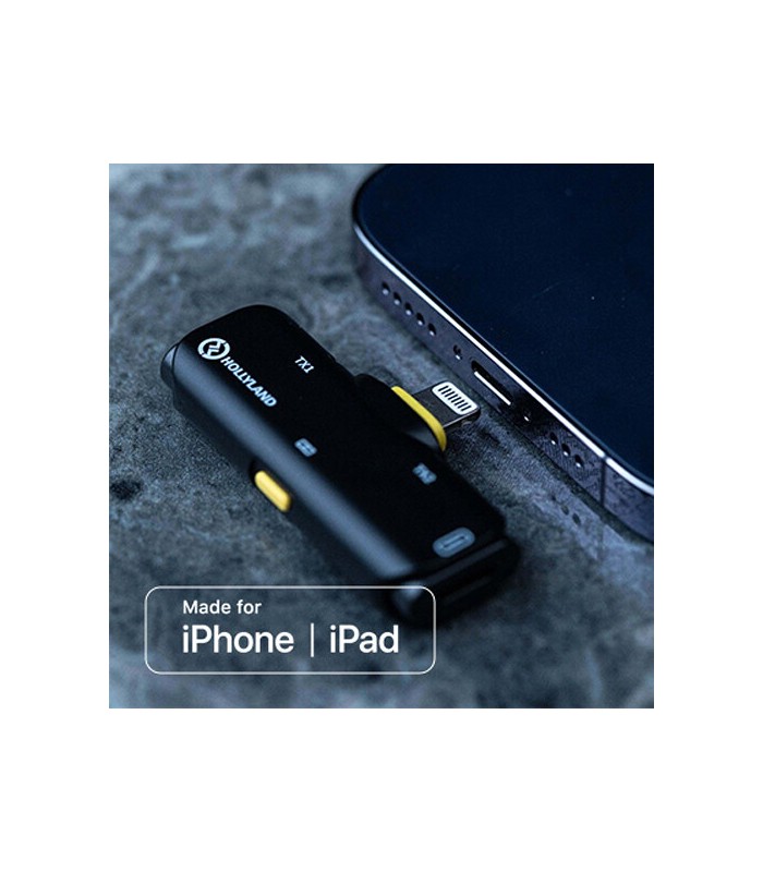 میکروفون یقه‌ای لایتنینگ هالی‌لند مدل Hollyland LARK C1 DUO for iOS | رنگ مشکی