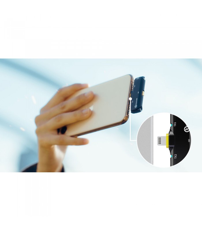 میکروفون یقه‌ای لایتنینگ هالی‌لند مدل Hollyland LARK C1 SOLO for iOS