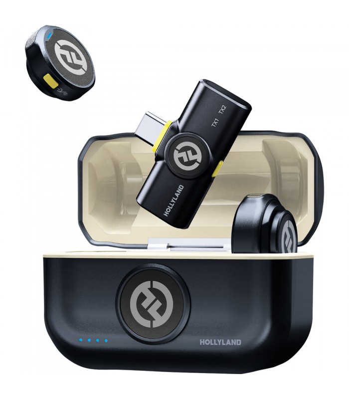 میکروفون یقه‌ای هالی‌لند مدل Hollyland LARK M2 DUO USB-C Connector | رنگ مشکی