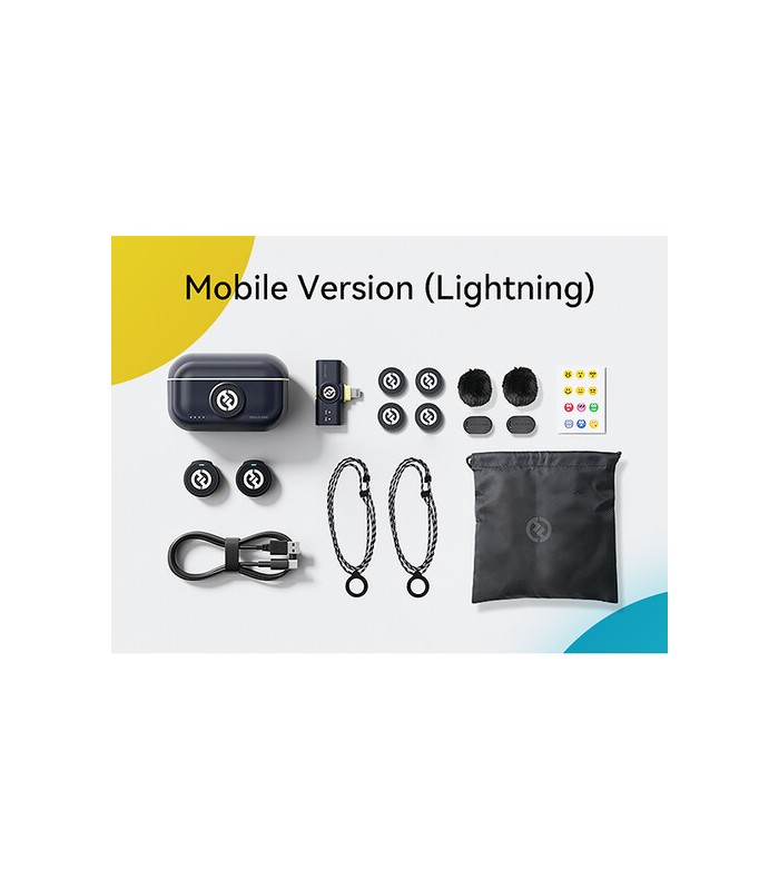 میکروفون یقه‌ای هالی‌لند مدل Hollyland LARK M2 DUO Lightning Connector | رنگ مشکی