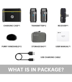میکروفون یقه‌ای هالی‌لند مدل Hollyland LARK C1 DUO with USB-C Connector