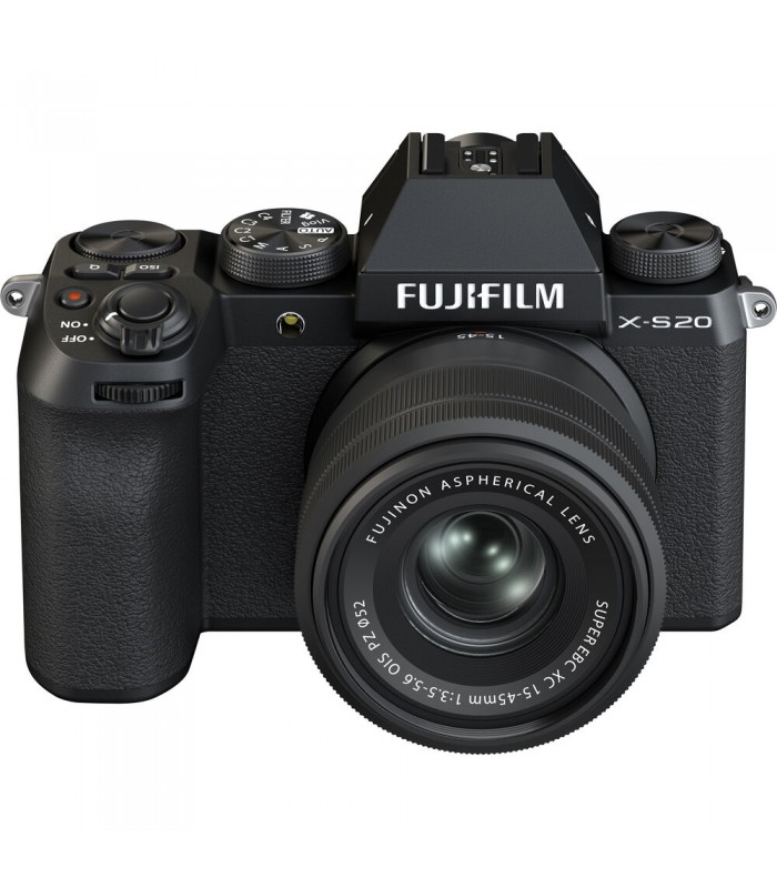 دوربین بدون‌آینه فوجی‌فیلم به همراه لنز ۱۵-۴۵ میلی‌متری مدل FUJIFILM X-S20 | رنگ مشکی