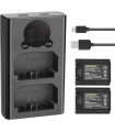 شارژر دوبل باتری نیور به همراه دو باتری Neewer Dual Charger with NP-FZ100 Batteries