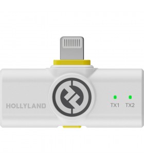 میکروفون یقه‌ای هالی‌لند مدل Hollyland LARK M2 DUO Lightning Connector | رنگ سفید