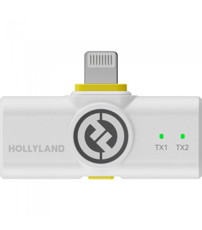 میکروفون یقه‌ای هالی‌لند مدل Hollyland LARK M2 DUO Lightning Connector | رنگ سفید