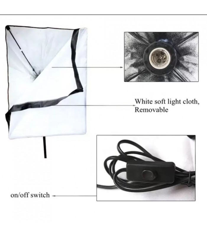 سافت باکس به همراه لامپ SoftBox 50X70