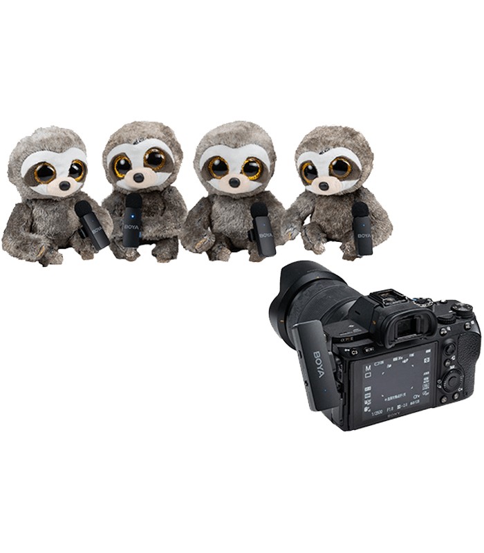 میکروفون بی‌سیم چهار‌کاربره بویا مدل BOYA BY-V4 3.5mm jack