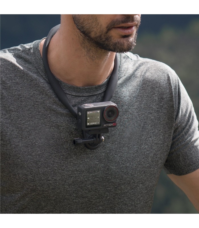 دوربین ورزشی اسمو اکشن ۵ پرو | DJI Osmo Action 5 Pro Neck Mount Filming پک پایه گردنی