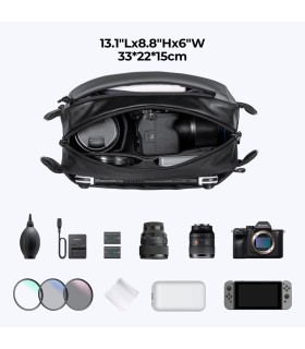 کیف کمری کی‌ اند اف مدل K&F 13-157 waist bag | رنگ نقره‌ای