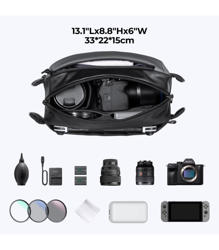 کیف کمری کی‌ اند اف مدل K&F 13-157 waist bag | رنگ مشکی