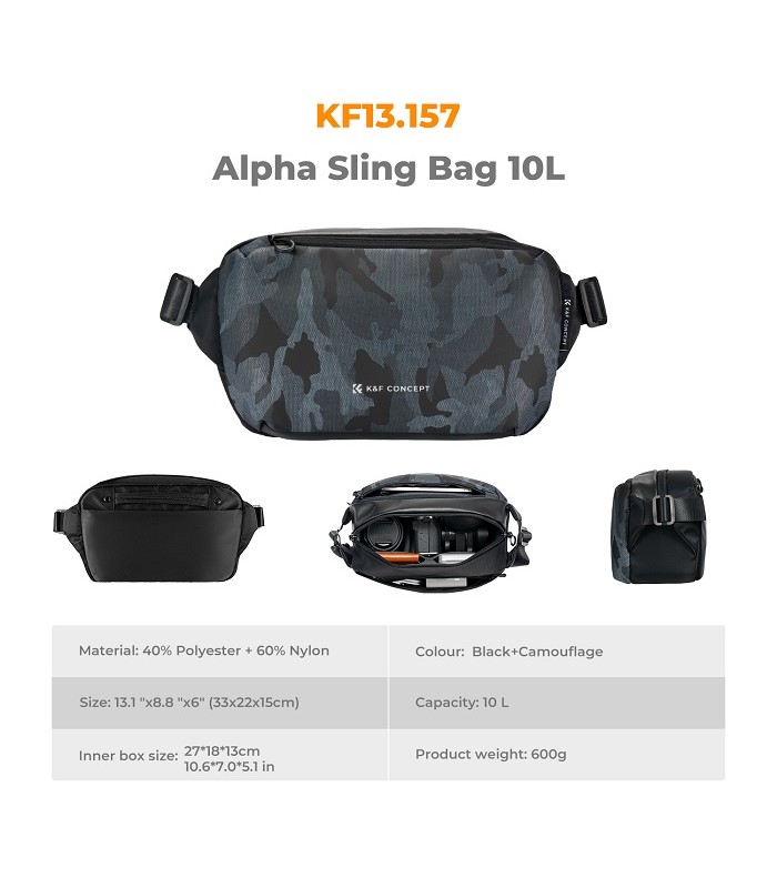 کیف کمری کی‌ اند اف مدل K&F 13-157 waist bag | رنگ ارتشی