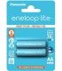 پک دو عددی باتری قلمی قابل شارژ پاناسونیک مدل Panasonic Eneloop lite AA 950mAh