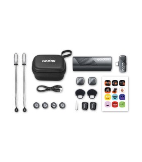 میکروفون بی‌سیم گودوکس مدل Godox Cube-S Kit 2 USB-C Connector | رنگ مشکی