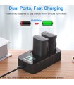 شارژر دوبل باتری کینگما مدل KingMa LP-E6 Battery Dual Charger for Canon