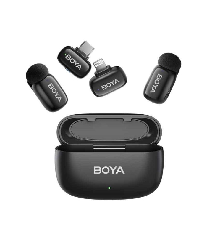 میکروفون بی‌سیم دوکاربره بویا پک کمبو مدل BOYA mini combo