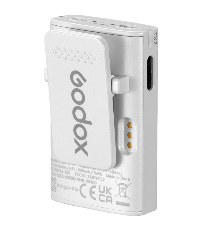 میکروفون بی‌سیم گودکس مدل Godox Cube-C Kit 2 USB-C Connector | رنگ سفید