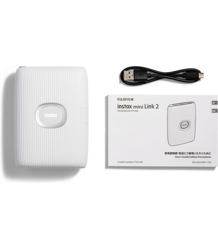 پرینتر چاپ سریع عکس فوجی فیلم FUJIFILM INSTAX Mini مدل 2 Link - رنگ سفید/نقره‌ای
