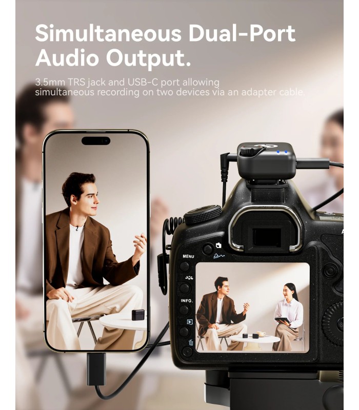 میکروفون یقه‌ای بی‌سیم هالی‌لند مدل Hollyland LARK M2S Combo (یک سال گارانتی شرکتی)