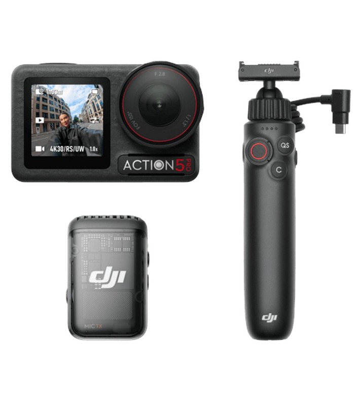 دوربین ورزشی اسمو اکشن ۵ پرو | DJI Osmo Action 5 Pro Vlog (DJI Mic 2) پک ولاگ