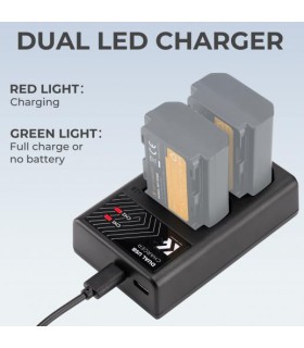 شارژر دوبل باتری کی اند اف مدل K&F Double Charger NP-FZ100