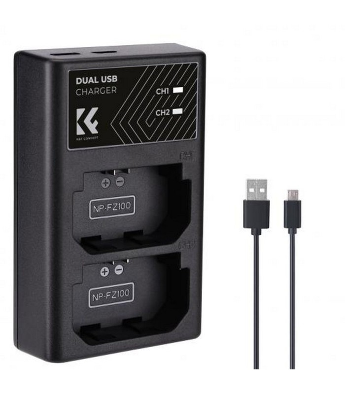 شارژر دوبل باتری کی اند اف مدل K&F Double Charger NP-FZ100