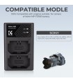 شارژر دوبل باتری کی اند اف مدل K&F Double Charger NP-FZ100