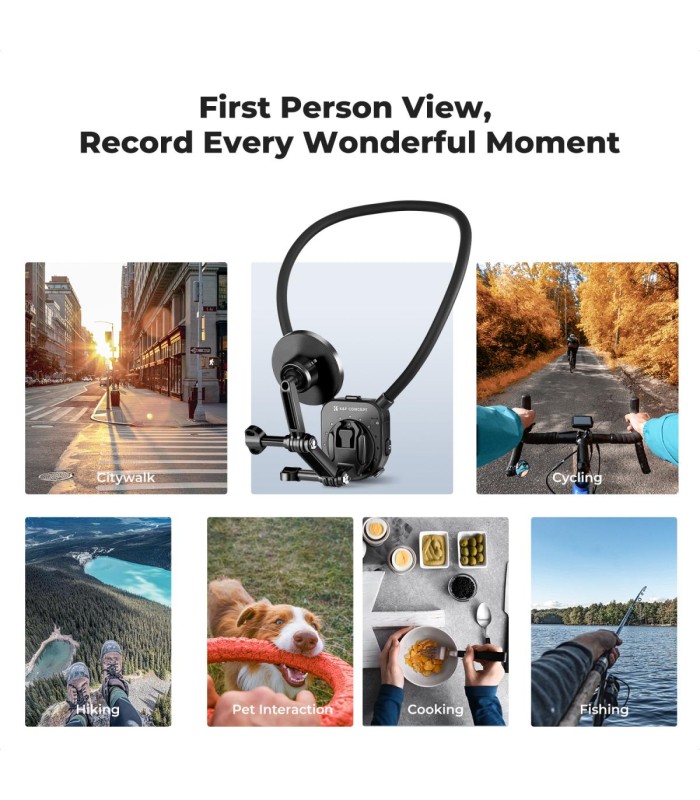 هولدر گردنی موبایل و گوپرو کی اند اف مدل K&F Magnetic Neck Holder Phone and GoPro