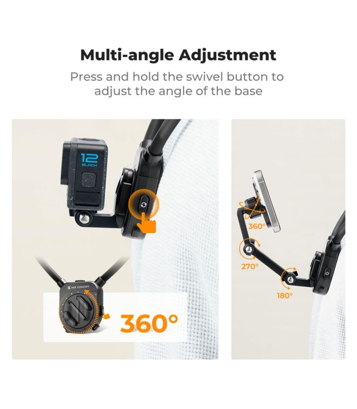 هولدر گردنی موبایل و گوپرو کی اند اف مدل K&F Magnetic Neck Holder Phone and GoPro