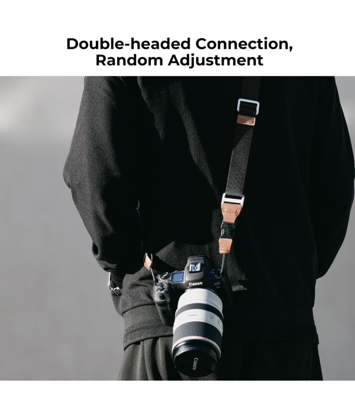 بند گردنی دوربین کی اند اف مدل K&F Camera 32mm Neck Strap - رنگ مشکی
