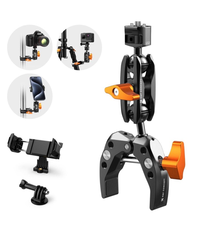 سوپر کلمپ و مجیک آرم کی اند اف مدل K&F Multi-Functional Super Clamp Ms13