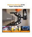 سوپر کلمپ و مجیک آرم کی اند اف مدل K&F Multi-Functional Super Clamp Ms13