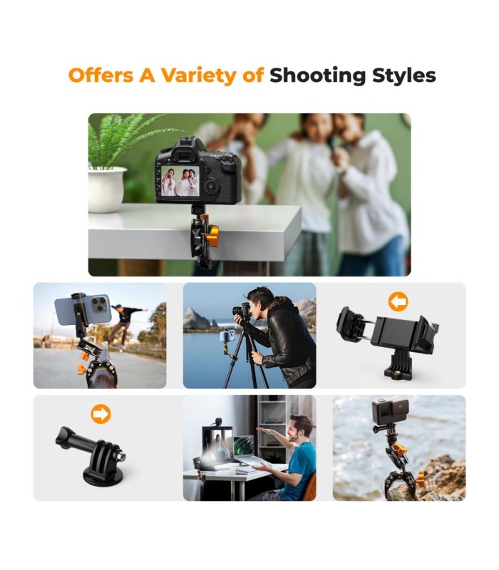 سوپر کلمپ و مجیک آرم کی اند اف مدل K&F Multi-Functional Super Clamp Ms13