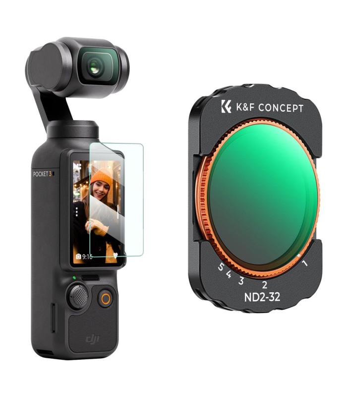 فیلتر ND متغیر سازگار با اسمو پاکت ۳ مدل K&F Osmo Pocket 3 Creator Combo Variable ND2-32
