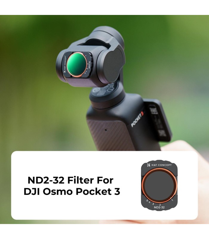 فیلتر ND متغیر سازگار با اسمو پاکت ۳ مدل K&F Osmo Pocket 3 Creator Combo Variable ND2-32