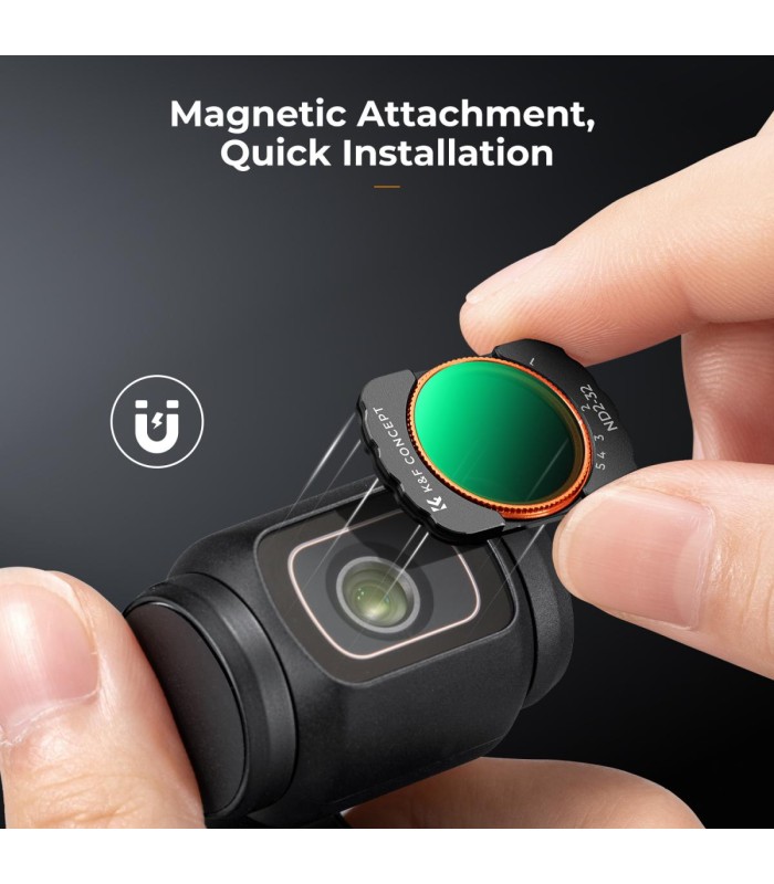 فیلتر ND متغیر سازگار با اسمو پاکت ۳ مدل K&F Osmo Pocket 3 Creator Combo Variable ND2-32