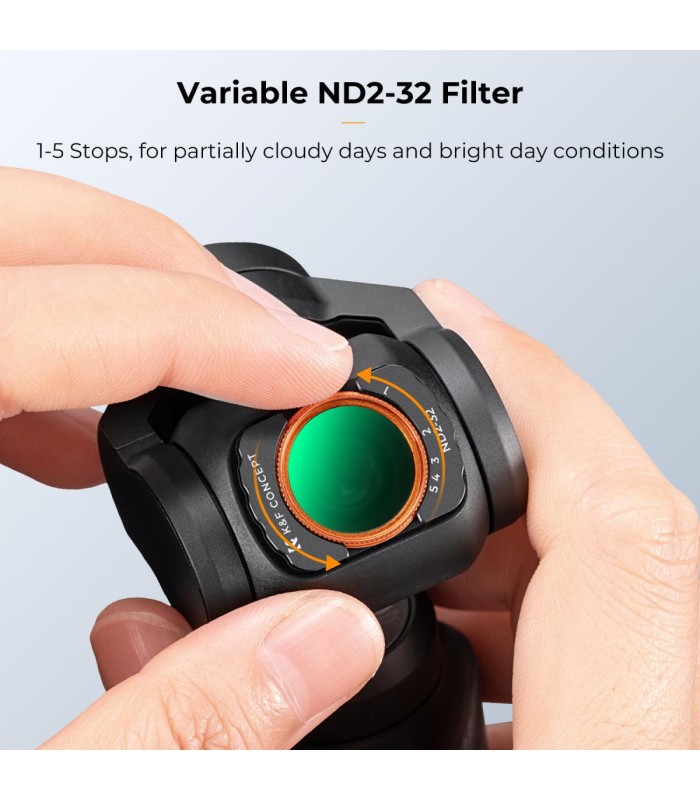 فیلتر ND متغیر سازگار با اسمو پاکت ۳ مدل K&F Osmo Pocket 3 Creator Combo Variable ND2-32