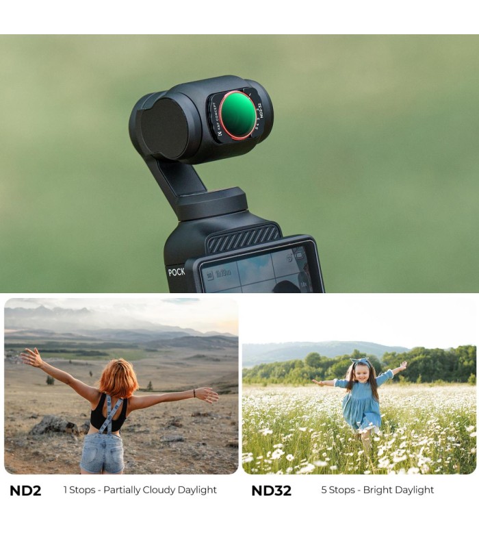 فیلتر ND متغیر سازگار با اسمو پاکت ۳ مدل K&F Osmo Pocket 3 Creator Combo Variable ND2-32