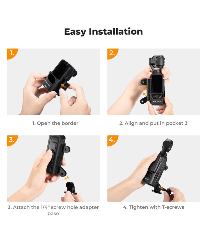 مانت آداپتور سه پایه کی اند اف سازگار با اسمو پاکت ۳ مدل K&F Expansion Adapter Mount Osmo Pocket 3