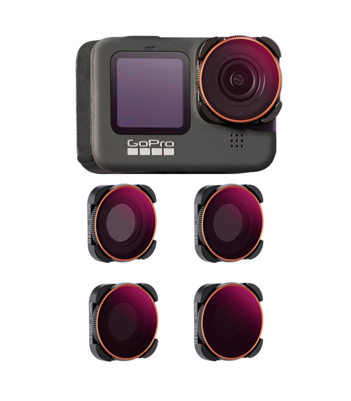 کیت فیلتر ان دی و پلاریزه سازگار با گوپرو ۹ تا ۱۴ | K&F GOPRO Hero 9/10/11/12/13/14 Action Camera Filter Set