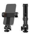 گیره موبایل برای سه پایه و دوربین کی اند اف | K&F Cell Phone Holder Clamp With Two Cold Shoe Mount 360° Adjustment