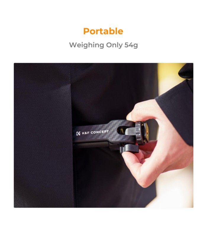 گیره موبایل برای سه پایه و دوربین کی اند اف | K&F Cell Phone Holder Clamp With Two Cold Shoe Mount 360° Adjustment