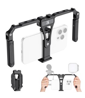 کیج موبایل کی اند اف | K&F Smartphone Video Rig with Dual Handles
