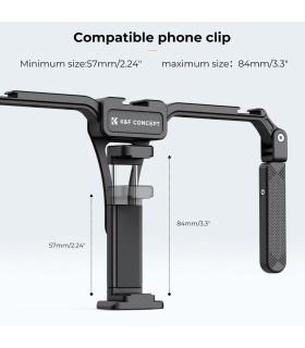 کیج موبایل کی اند اف | K&F Smartphone Video Rig with Dual Handles