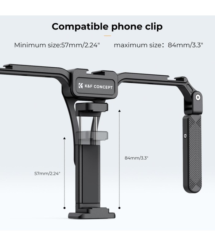 کیج موبایل کی اند اف | K&F Smartphone Video Rig with Dual Handles