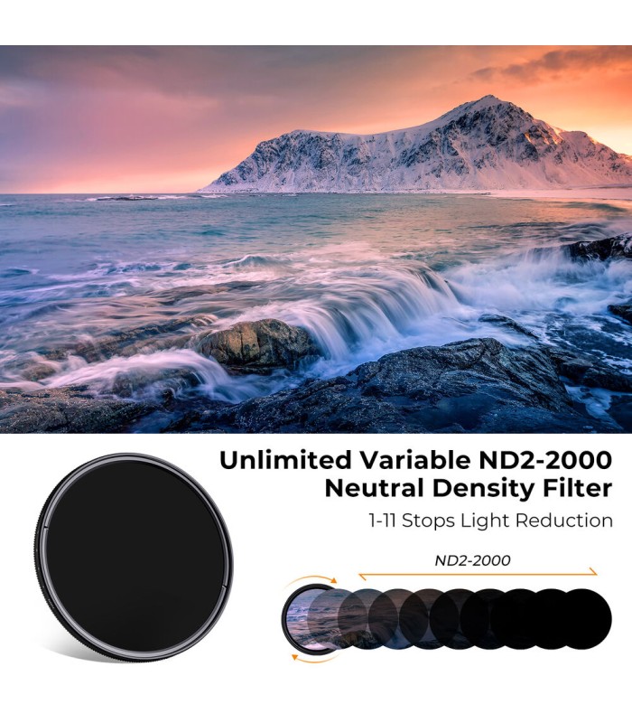 فیلتر ND کی اند اف مدل K&F Concept C-Series Variable ND - دهانه ۷۷ میلی‌متری