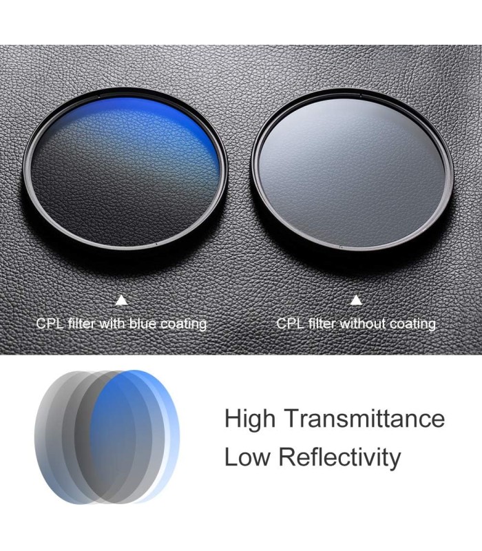 فیلتر پولاریزه کی اند اف مدل K&F Concept CPL Circular Polarising - دهانه ۷۷ میلی‌متر
