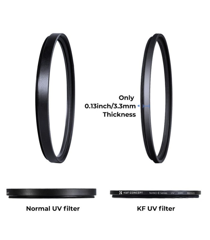 فیلتر UV کی اند اف مدل K&F Classic HMC UV Filter - دهانه ۴۹ میلی‌متری