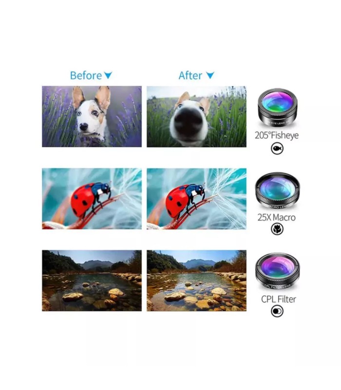 کیت لنز موبایل اپیکسل مدل Apexel APL-DG6