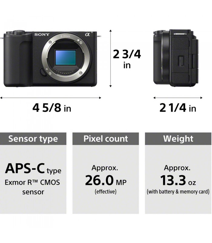 دوربین بدون آینه سونی مدل Sony ZV-E10 II Mirrorless Camera (Black) رنگ مشکی